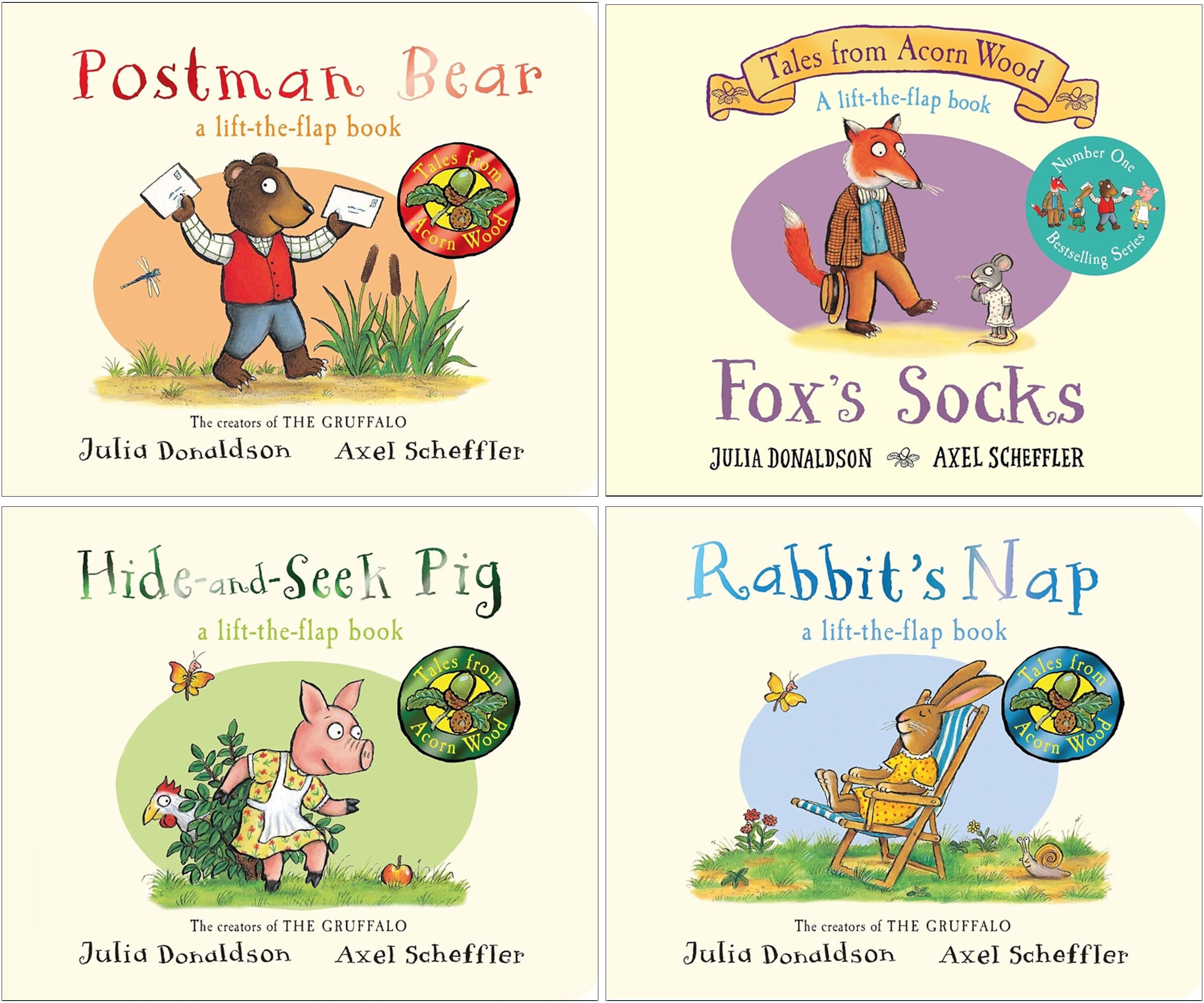 Tales From Acorn Wood Series by Julia Donaldson (A lift-the-flap book) 4 Books Collection Set - Ages 2+ - Board Book Pan Macmillan