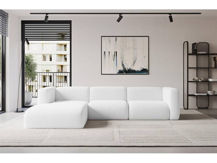 ALTDECOR Ecksofa - MIRA-L2 - 318x179x89 - Weiß - Corner Sofa Eckcouch Couch L-Form, links/rechts angeordnet