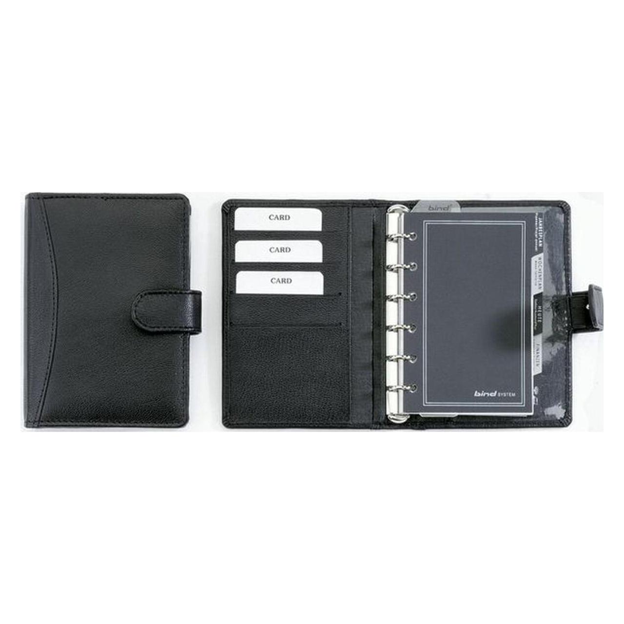Bind Zeitplaner A7 Leder schwarz (A7, 1 Woche / 2 Seiten) (37417725)