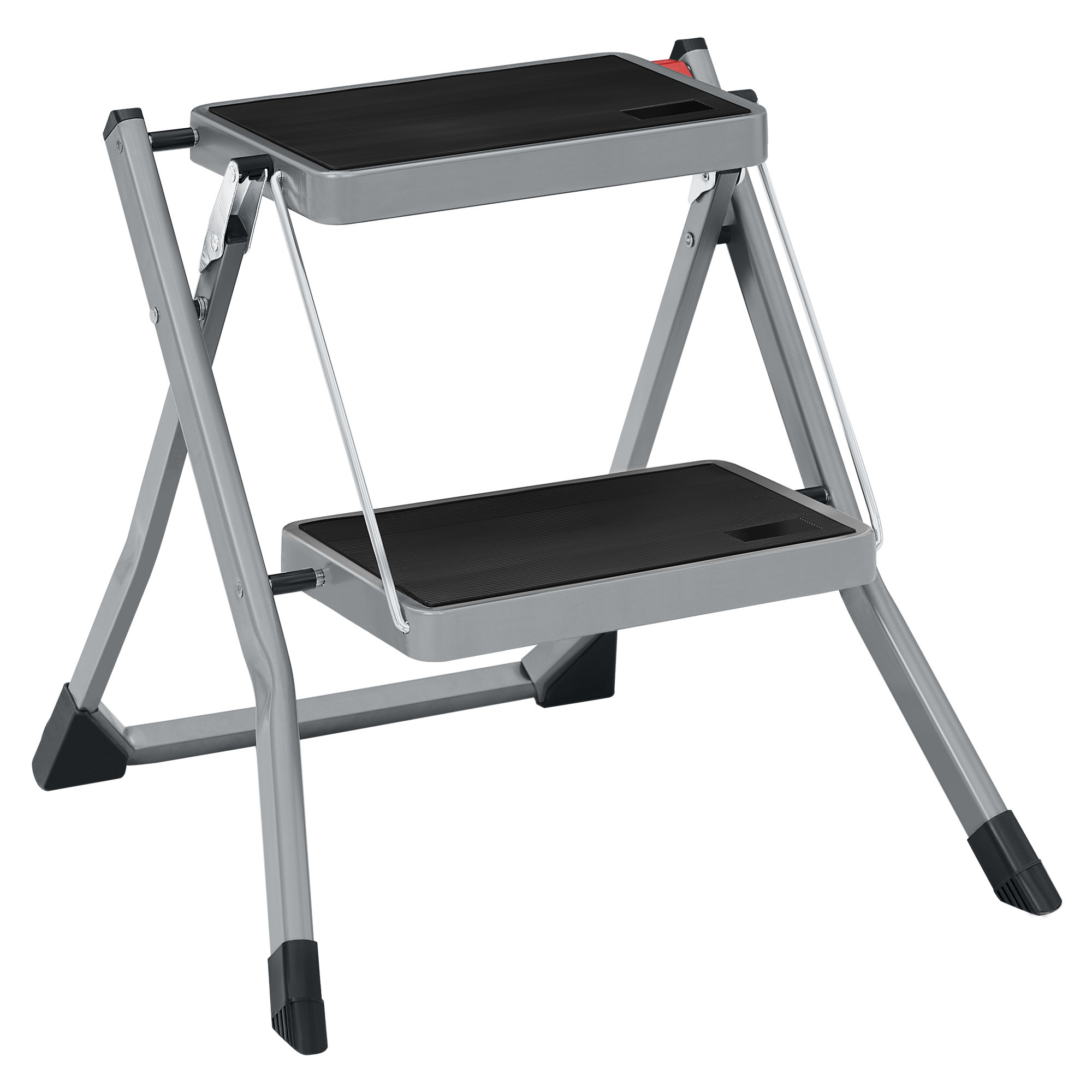 SONGMICS Trittleiter, Leiter mit 2 Stufen, Klapptritt GSLB35002GY01