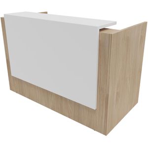 Quadrifoglio Empfangstheke Z2C73, weiß / ulme, gerade, Metall / Holz, (B/H/T) 166 x 113 x 88cm
