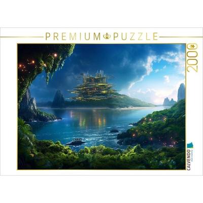 CALVENDO Puzzle Science Fiction - Reise zu fremden Planeten - Refugium | 2000 Teile Lege-Größe 90x67cm Foto-Puzzle für glückliche Stunden