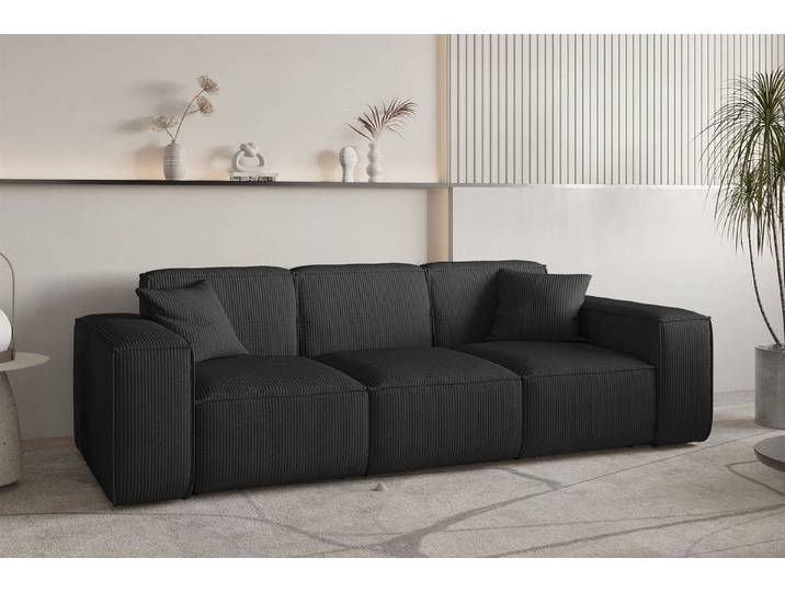 Fun Möbel 3-Sitzer Sofa Designersofa CELES PREMIUM in Stoff Scala, Auch als Set erhältlich
