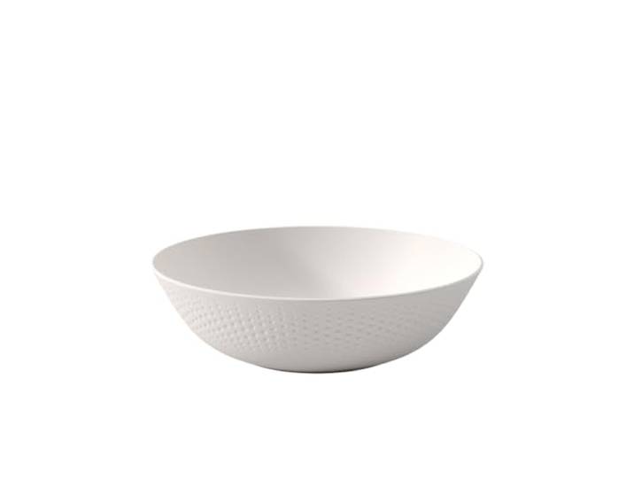 Villeroy und Boch - Manufacture Collier Blanc Deko-/Obstschale, formschöne Schale für Obst und Dekoration, Premium Porzellan, Handwäsche, weiß
