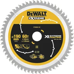Kreissägeblatt DeWALT DT99564 XR Extreme Runtime 60Z 190/30mm für Handkreissäge