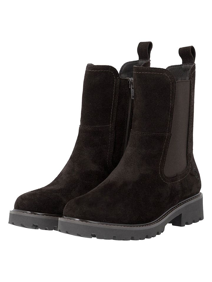 remonte Leder-Chelsea Boots in Schwarz - 37