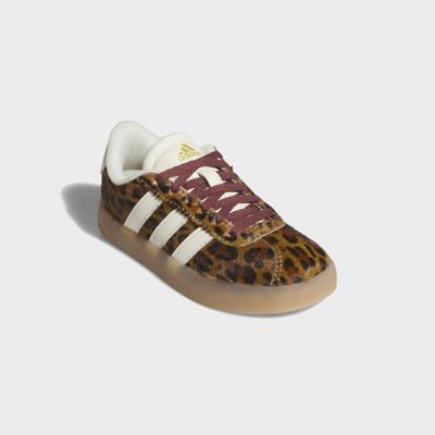 Sneaker ADIDAS SPORTSWEAR "VL COURT 3.0 KIDS", Mädchen, Gr. 39, braun (mesa, crewht, foxbrn), Leder, Schuhe Sneaker, Design auf den Spuren des adidas Samba