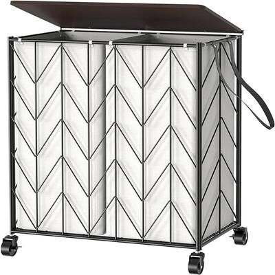 NO "Laundry Basket with Wheels - 22""L x 12.9""W x 26.4""H"