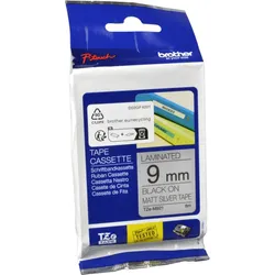 Brother P-Touch Band TZe-M921 schwarz auf silber matt 9mm x 8m laminiert