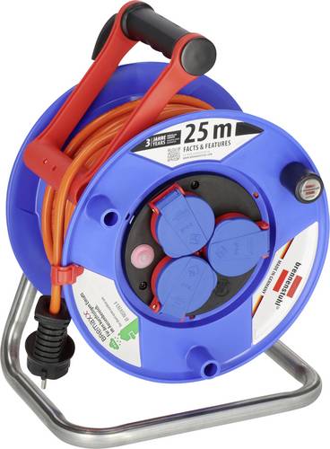 Brennenstuhl 1218740 Kabeltrommel 25m Orange Schutzkontakt-Stecker
