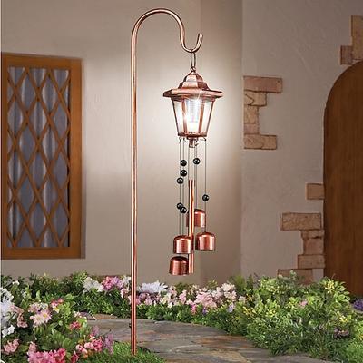 1 pc outdoor solar wind chime anhänger licht mit shepherd haken, hof garten, park, rasen pfad, landschaft licht, atmosphäre dekoration licht