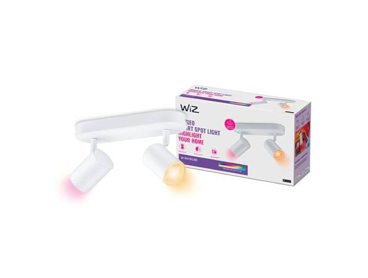 WiZ Spots Connecté Wi-Fi couleur IMAGEO 2x5W 2200-6500K\, Blanc\, fonctionne avec Alexa\, Google Assistant et Apple HomeKit