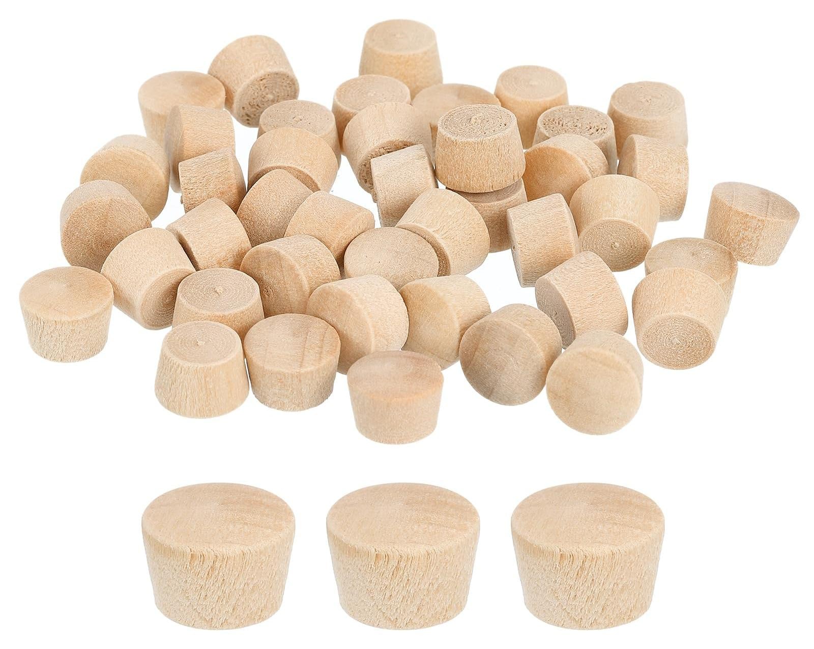 Solidchoice 80 stuks houten stoppen met platte kop, 10mm