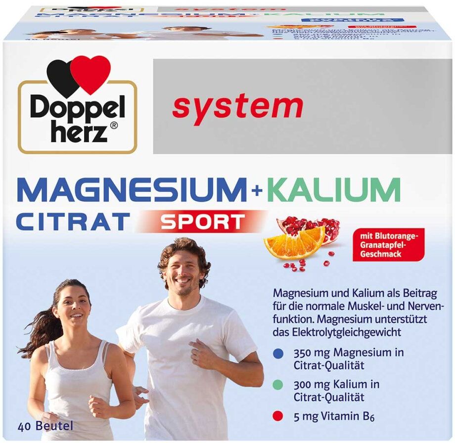 Doppelherz Magnesium + Kalium Citrat system Granulat 40stk
