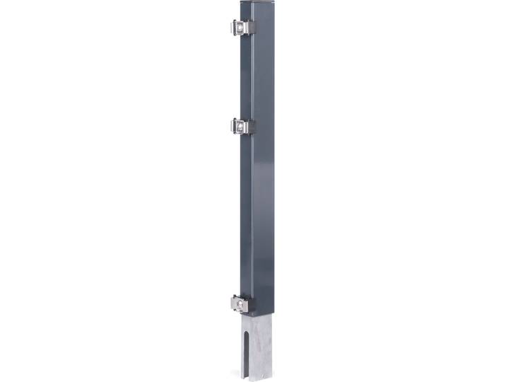 Alberts Zaunerhöhung Erhard zur einfachen Erhöhung eines vorhandenen Doppelstabmattenzaunes anthrazit Höhe 600 mm für Pfosten 60 x 40 mm