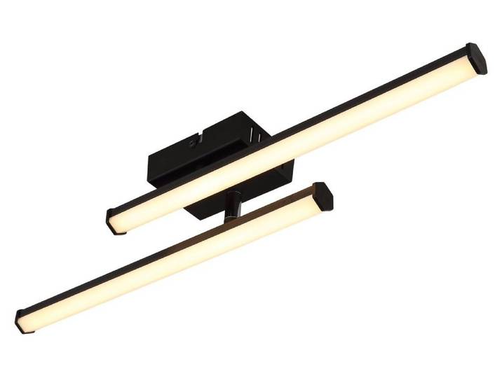 Plafonnier LED\, noir\, opale\, mobile\, L 50 cm