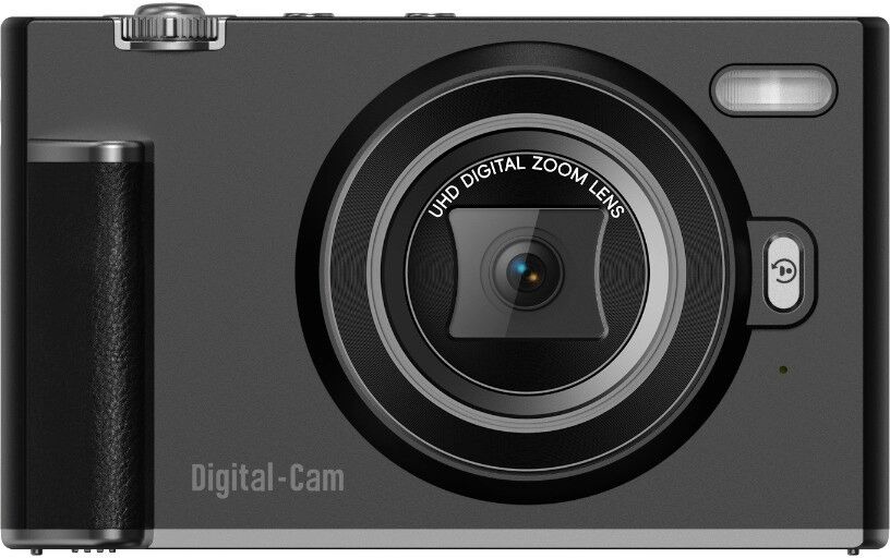 INF Klappbildschirm-Kamera mit 2.8-inch IPS-Touchscreen, 8 Millionen Pixel, 2.7K Video und 56M Foto-Unterstützung Schwarz