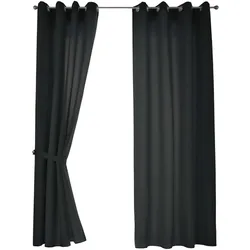 VORHANG 2ER SET BERLIN HxB 245x140cm Schwarz