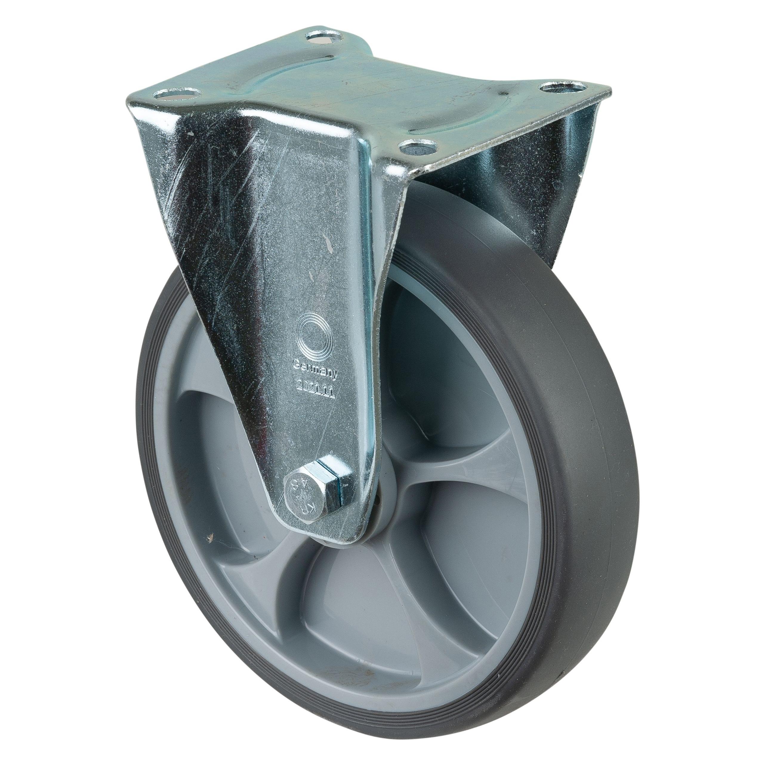 BS Rollen Bockrolle Rad-Ø 200 mm Tragfähigkeit 220 kg thermoplastisch Kunststoff Platte L135xB110 mm (L410.B44.201)