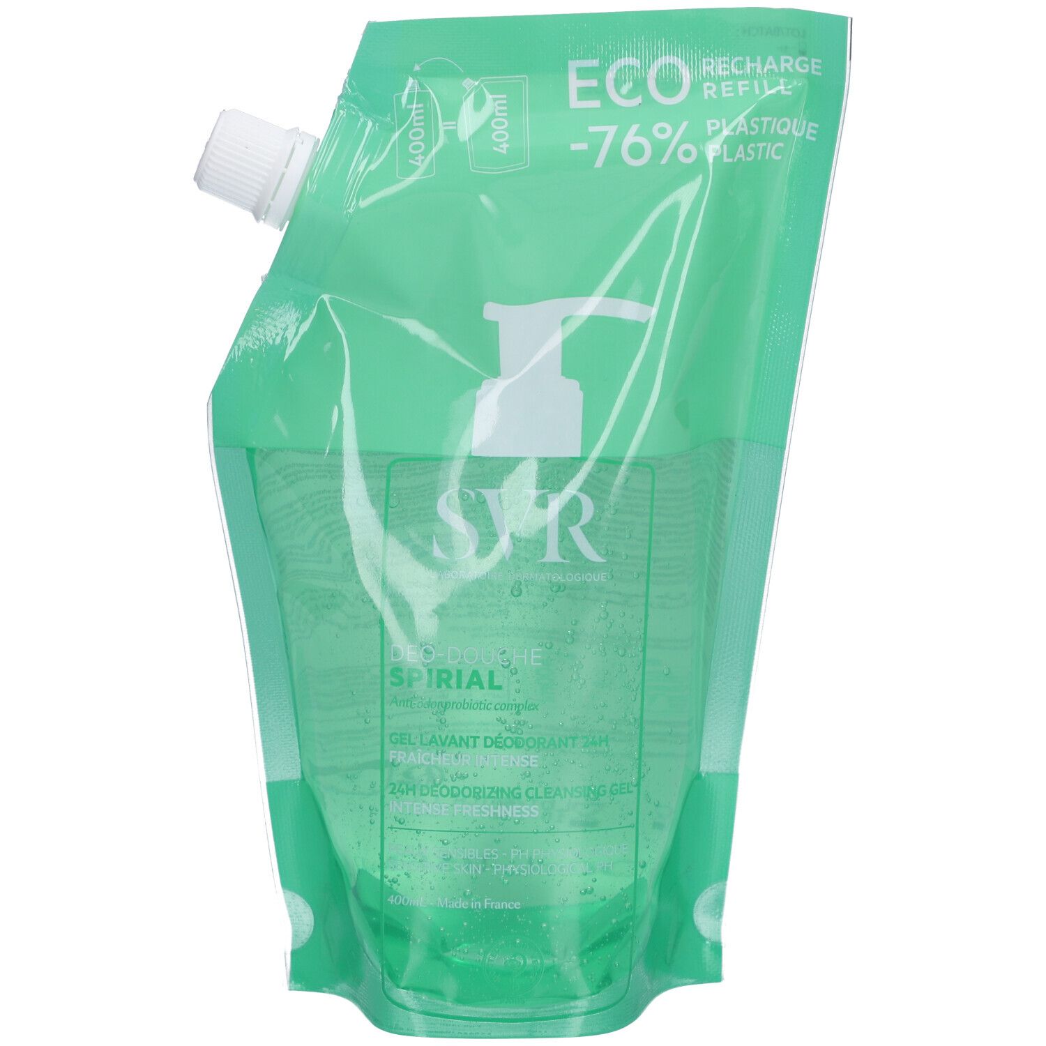 SVR Spirial Deo Douche Recharge Gel Lavant Déodorant 400ml 400 ml Duschgel