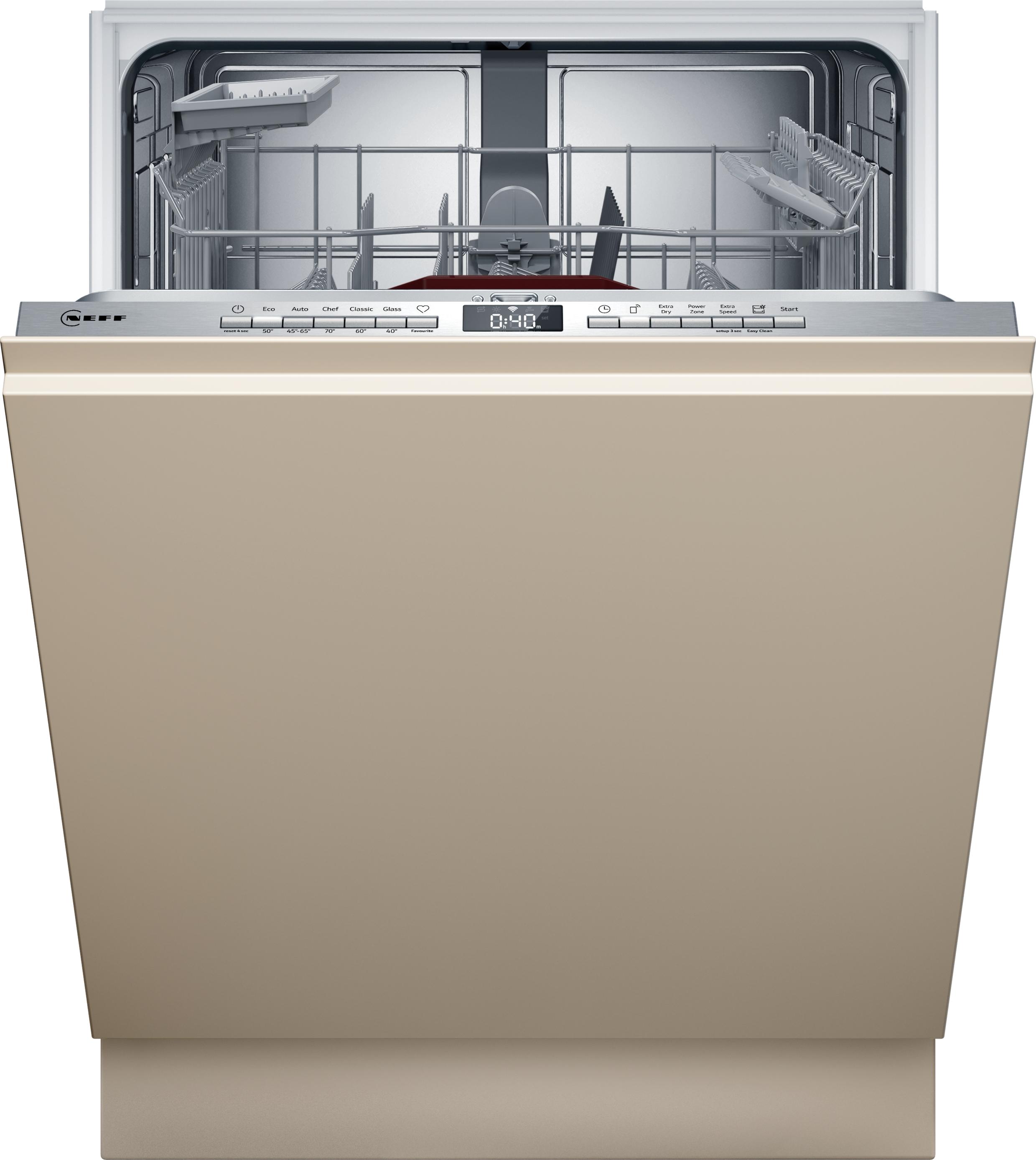 Neff S155EAX16E, Voll integriert, Standardgröße (60 cm), Edelstahl, Tasten, 1,75 m, 1,65 m