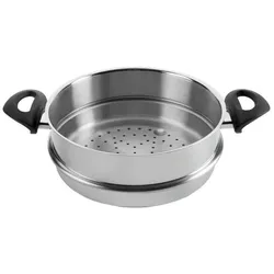 LACOR Dampfkasserolle ESTUDIO Edelstahl 18/10 20x9cm geeignet für Induktion 2,5L 85420