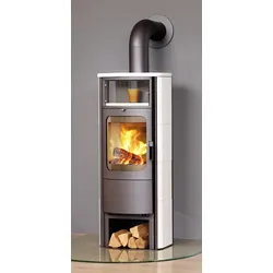 Hark  Dauerbrandofen  Kaminofen  Opera-B  Grande  Ofenkacheln  creme-weiss  titan  (5  KW)