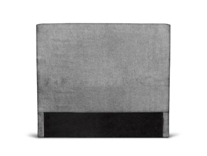 Tête de lit lisse en tissu - gris - 140 cm