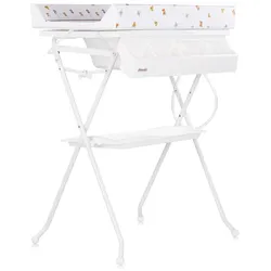Chipolino Babywanne Wickeltisch 2 in 1 Aqua Zubehörfach klappbar Ständer Stopfen bunt