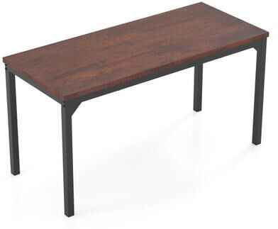 Costway 55 Inch Conference Table with Heavy-duty Metal Frame-Brown
