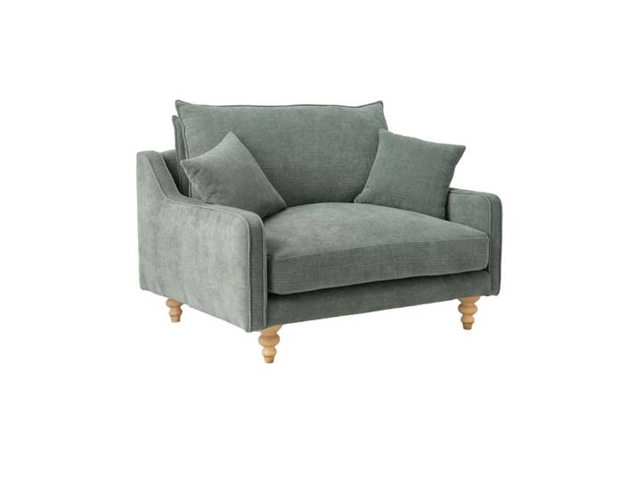 Fauteuil tissu xl vert d'eau
