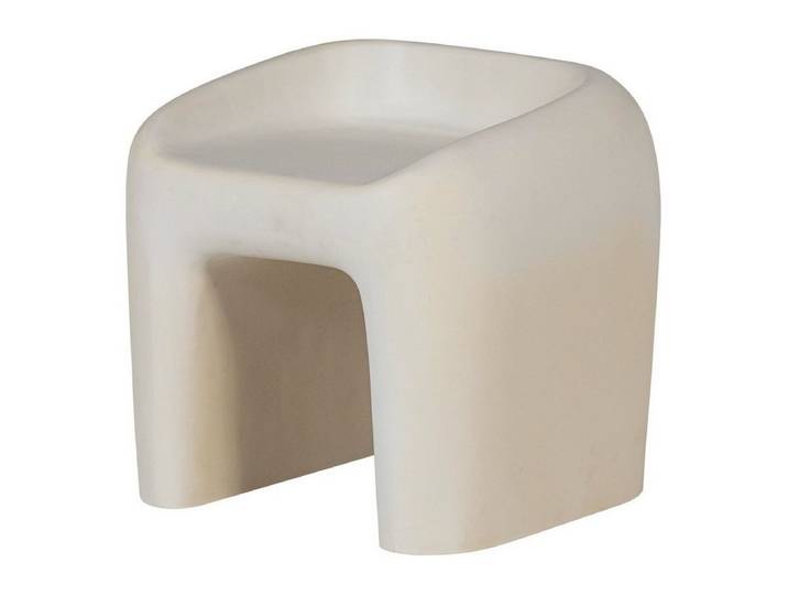 WOOOD Sitzhocker Nivo - verstärktes Faserpolymer Natur, Einzigartiges Design mit sanften Rundungen
