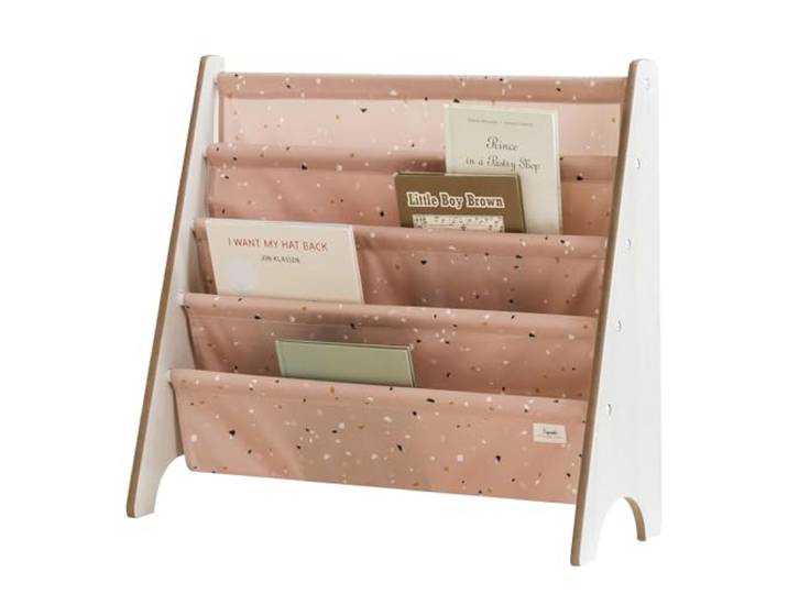 3 Sprouts Montessori Boekenkast voor kinderen, van hout, terrazzo klei