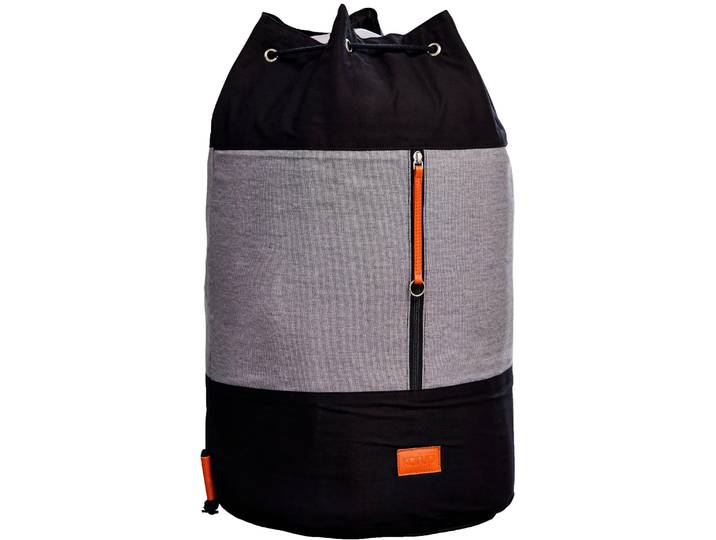 Wäschesack KARUP DESIGN Roadie , schwarz (schwarz, grau), B:35cm H:60cm T:35cm, Wäschesammler, Wäschesack