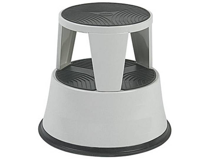 Marchepied tabouret métal gris clair