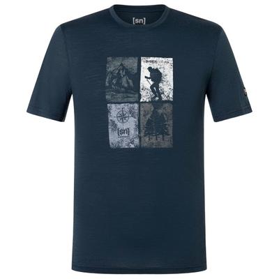 super.natural - Go Hiking Tee - Merinoshirt Gr XXL blau
