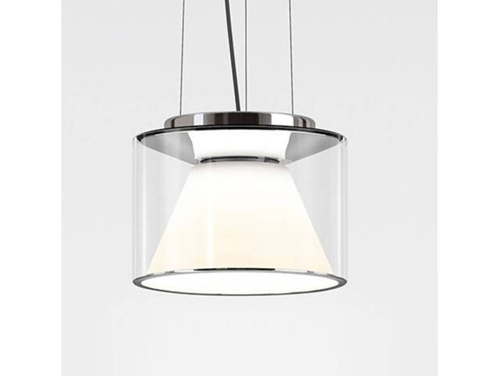 Serien Lighting Designer Hängeleuchte Drum S, dimmbar, klar / transparent, für Wohn- / Esszimmer, Glas, Modern