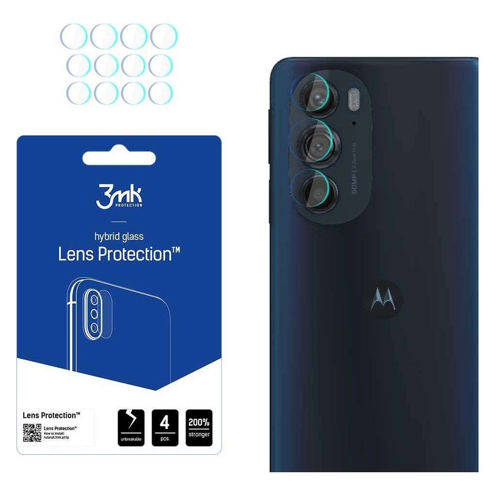 3MK Kamera-Schutzglas, Kameraglas (4 Stk., Motorola Edge 30) (GLASCAM-3MK-EG30R)