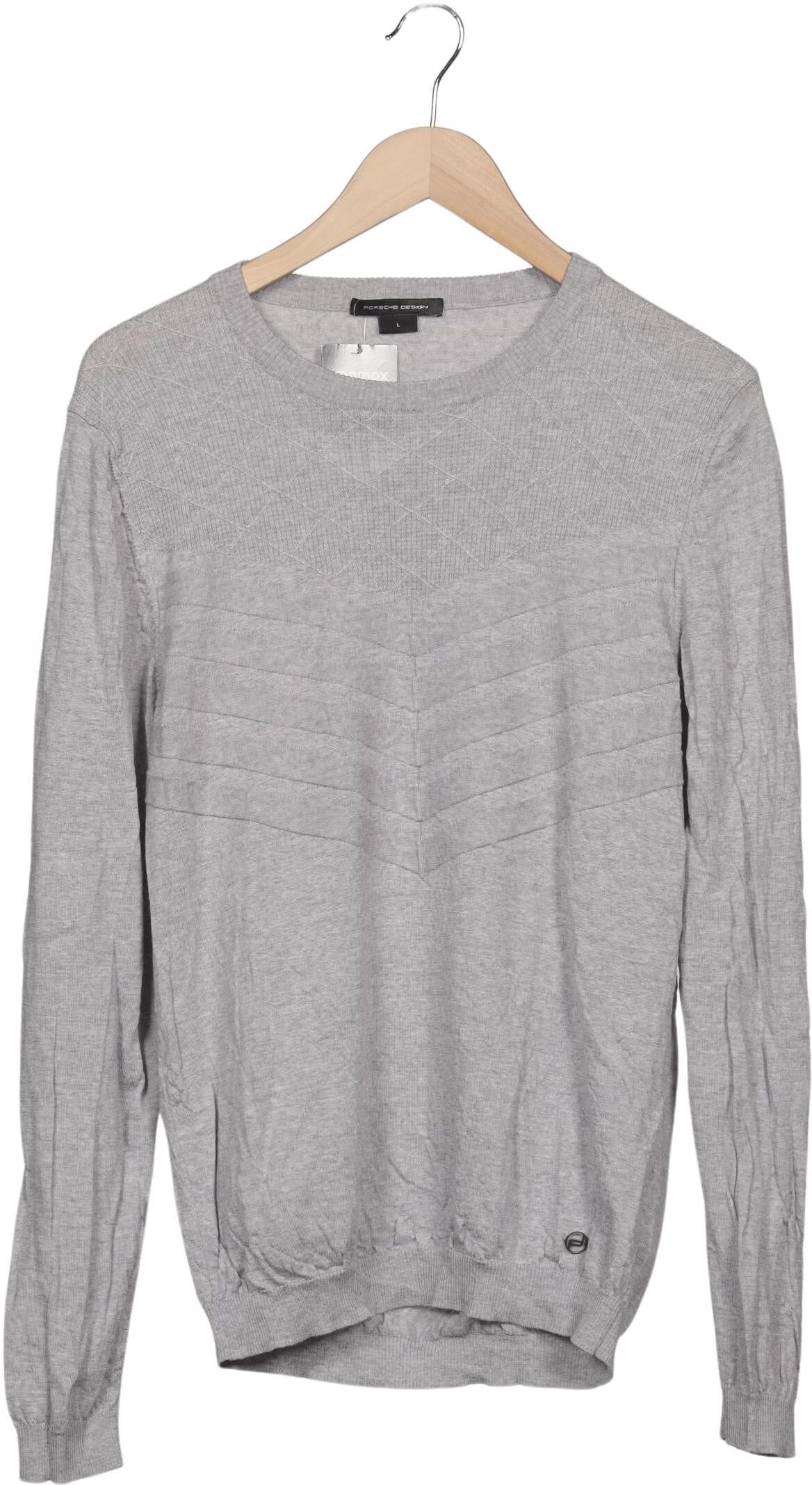 Porsche Design Herren Pullover, Grau, Gr. L, Wolle - Second Hand