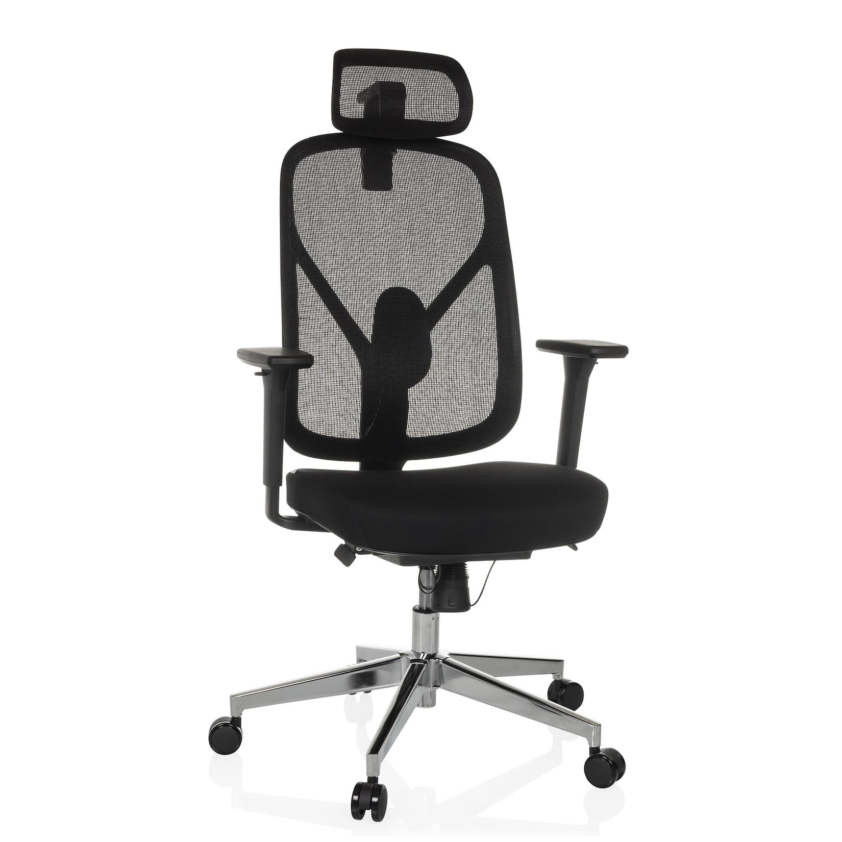 hjh OFFICE Profi Bürostuhl RALOO PRO Stoff / Netzstoff mit Armlehnen (höhenverstellbar)