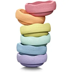Stapelstein tiSsi Balance Board Set inkl. 6er Set Rainbow Pastel und Board