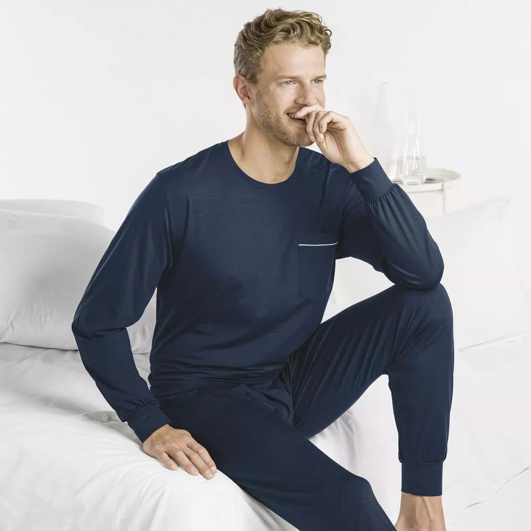 ISA bodywear - Pyjama-Set, langarm, für Herren, Marine, Größe M