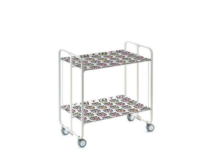 Desserte - DON HIERRO - BAUHAUS - Pliante - 2 plateaux - Roulettes pivotantes