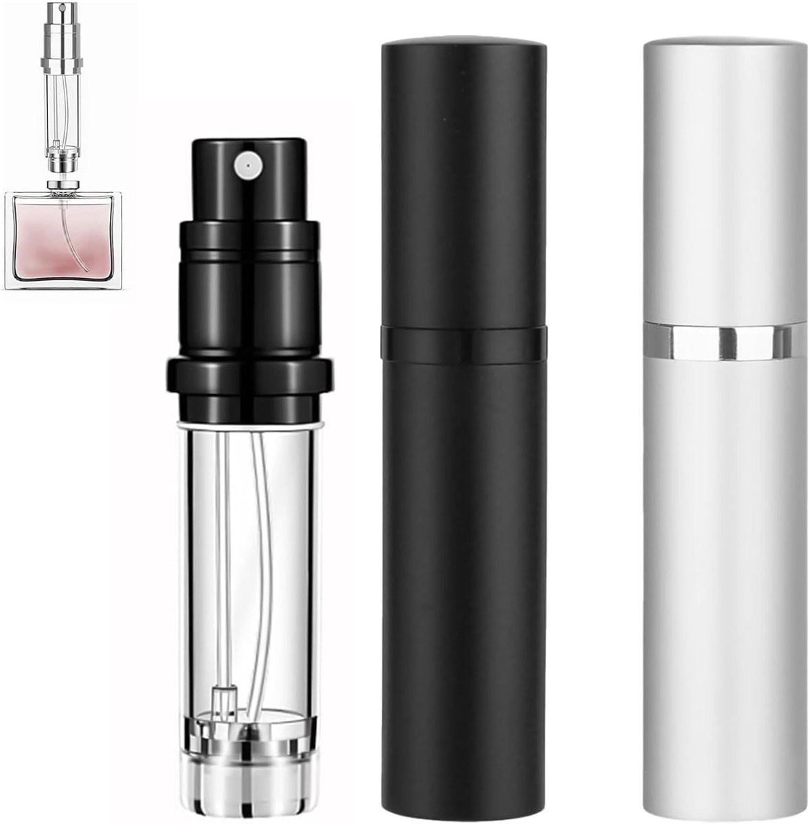 Set van 2 navulbare parfumatomizers van 5 ml voor reizen