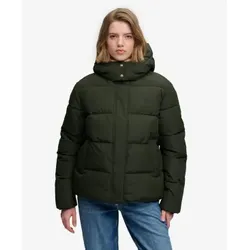 Superdry für Damen. W5012207A Grüne Premium-Kapuzenjacke (XS), Lässig, Recyceltes Polyester