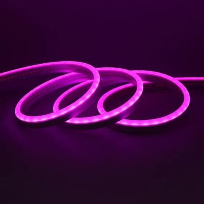 Inspired Living 24V IP67 Waterproof Neon LED Strip Light (120M) Silicone Neon Rope For TV Backlight & Home Decor purple 0.5m