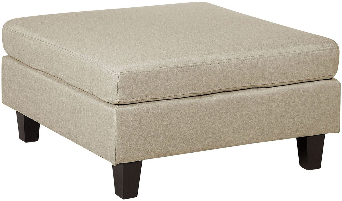 Beliani Ottomaan Beige Stoffen Living Room