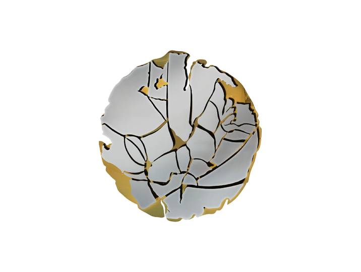 Design Wandobjekt „Fiorella“ aus Edelstahl Silber Schuller