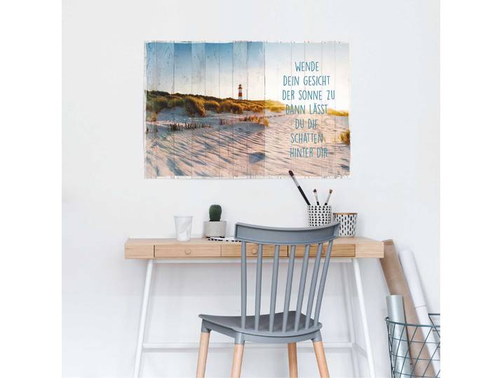 Affiche Soleil à la plage Papier Bleu 61 x 92 x 0cm