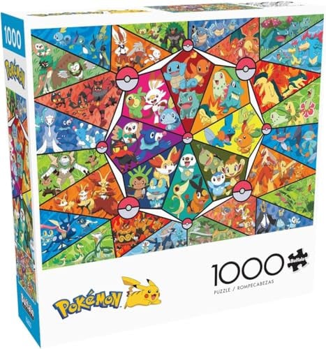 Buffalo Games Pokemon Buntglas Starterset Puzzel van 1000 stukjes
